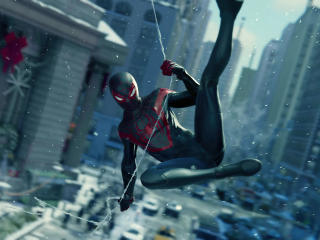 Spider-Man Miles Morales Black and Red Suit wallpaper