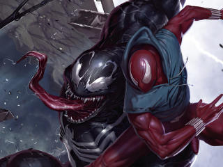 Spider-Man vs Venom Comic Art Marvel wallpaper