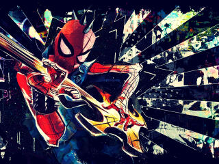 Spider Punk Cool Music Art wallpaper