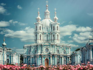 st petersburg, smolny convent, architecture wallpaper