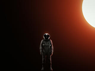 Standing alone Astronaut wallpaper