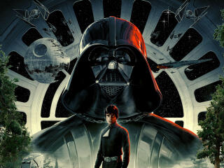 Star Wars Return of the Jedi 40th Anniversary Textless Poster Wallpaper