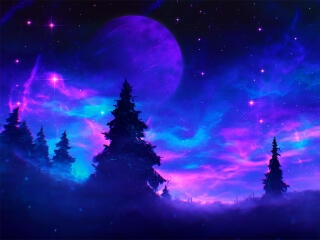 Starry Sky HD Night Fantasy wallpaper