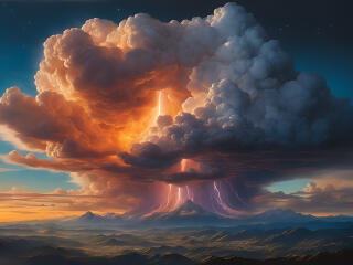 Stormy Light Clouds Digital Wallpaper