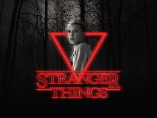 Stranger Things Eleven Neon Poster wallpaper