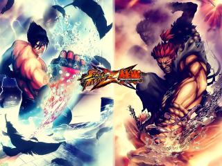 street fighter x tekken, characters, muscles Wallpaper