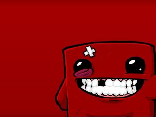 super meat boy, character, smile Wallpaper