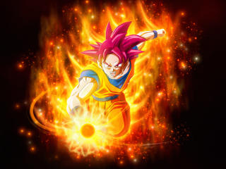 Super Saiyan God Goku Dragon Ball wallpaper