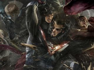 Superman, Catwoman, Harley Quinn And Flash In DC Comics wallpaper