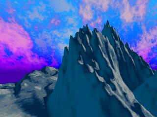 Surreal Mountain HD Gradient Sky Wallpaper