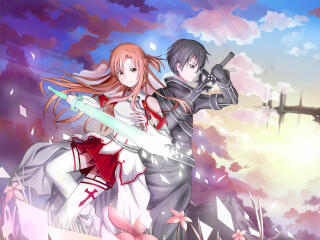 Sword Art Online 4k Asuna Yuuki and Kirito wallpaper