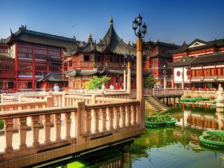 tea palace, shanghai, china Wallpaper