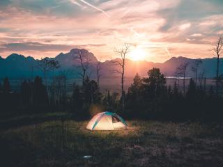 tent, camping, landscape Wallpaper