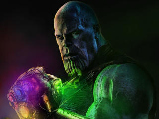 Thanos Artwork With Infinity Stone wallpaper