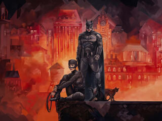 The Batman And Catwoman Together FanArt wallpaper