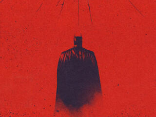 The Batman Red Background Wallpaper