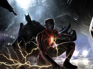 The Flash and The Batman Concept Art wallpaper