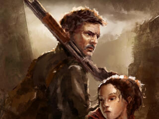 The Last of Us Ellie & Joel AI Digital Art wallpaper