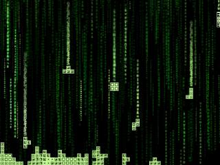The Matrix Tetris Code wallpaper