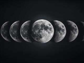 The Moon Phase 4K Space Wallpaper