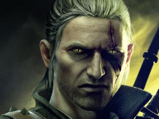 the witcher, face, scarm wallpaper