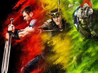 Thor Loki Hulk Thor Ragnarok wallpaper