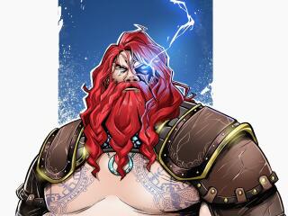 Thor Odinson  Fan Art God Of War Raganarok Wallpaper