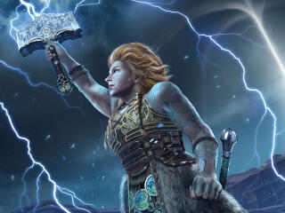 Thrud Thorsdottir HD God of War Ragnarok Wallpaper