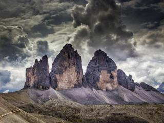 Tre Cime Di Lavaredo Dolomites Italy wallpaper