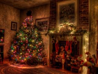 tree, christmas, holiday wallpaper