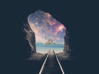tunnel, space, road wallpaper