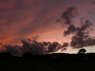 twilight, sunset, clouds wallpaper