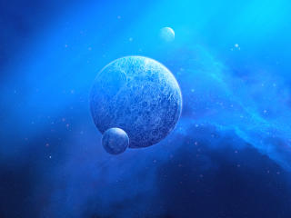 Two Planets Meeting Digital Art wallpaper