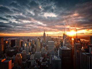 usa, new york, top view wallpaper