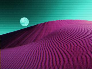 Vaporwave Desert HD Glitch Art wallpaper
