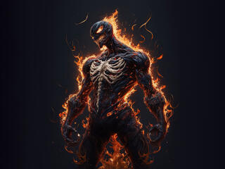 Venom HD Fire Art wallpaper