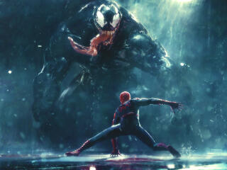 Venom x Spiderman Digital Art 2022 wallpaper