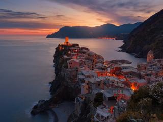 Vernazza Italy Sea And Mountains Nature Landscape wallpaper