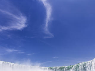 waterfall, sky, spray wallpaper