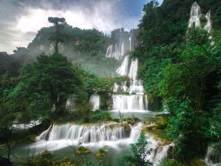 waterfall, tee lo su, thailand wallpaper