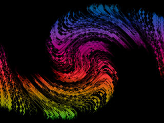 Waves of Color on a Black Background wallpaper