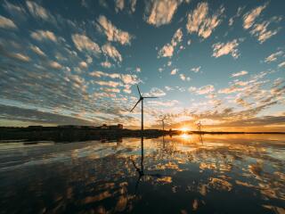 Wind Turbine HD Photography Cloudy 2022 wallpaper