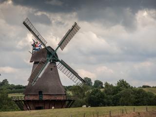 windmill, agriculture, sky Wallpaper