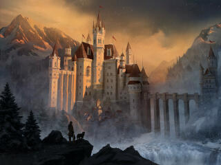 Winter Castle HD Adventure wallpaper