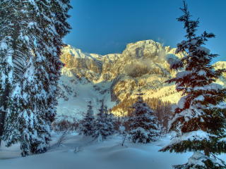 winter, mountains, austria wallpaper