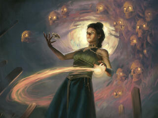Witch Moonlight Ritual Digital Art wallpaper