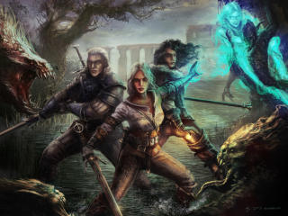 Witcher 3 Wild Hunt Geralt Yen And Ciri wallpaper