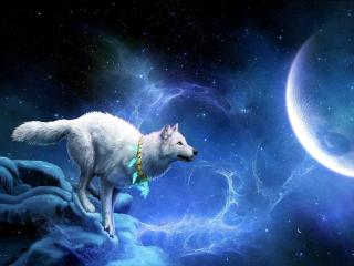wolf, arrivals, moon Wallpaper