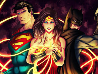 Wonder Woman Superman and Batman Traio wallpaper
