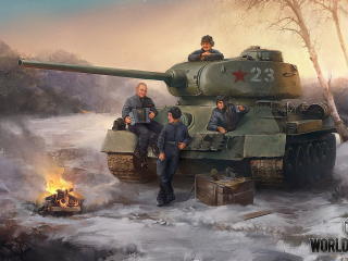 world of tanks, t-34-85, tank wallpaper